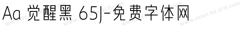 Aa 觉醒黑 65J字体转换